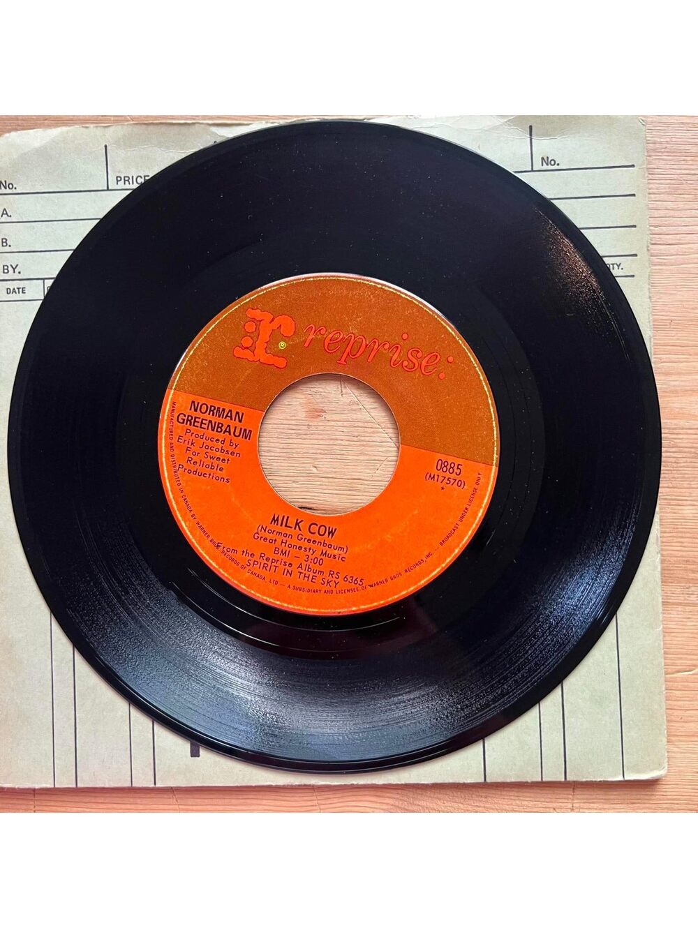 Norman Greenbaum - Milk Cow/Spirit in the Sky 45rpm VG+ R89